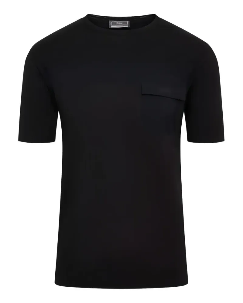 Herno jersey chest-pocket T-shirt - Schwarz Schwarz