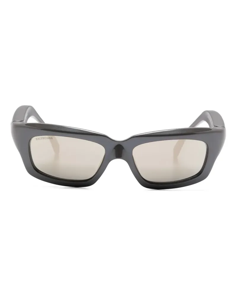 Balenciaga Sonnenbrille mit eckigem Gestell - Grau Grau
