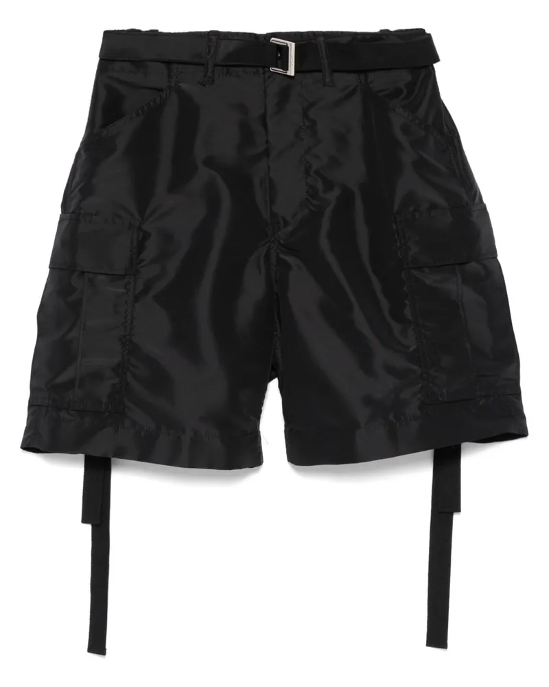 Sacai Shorts mit Gürtel - Schwarz Schwarz