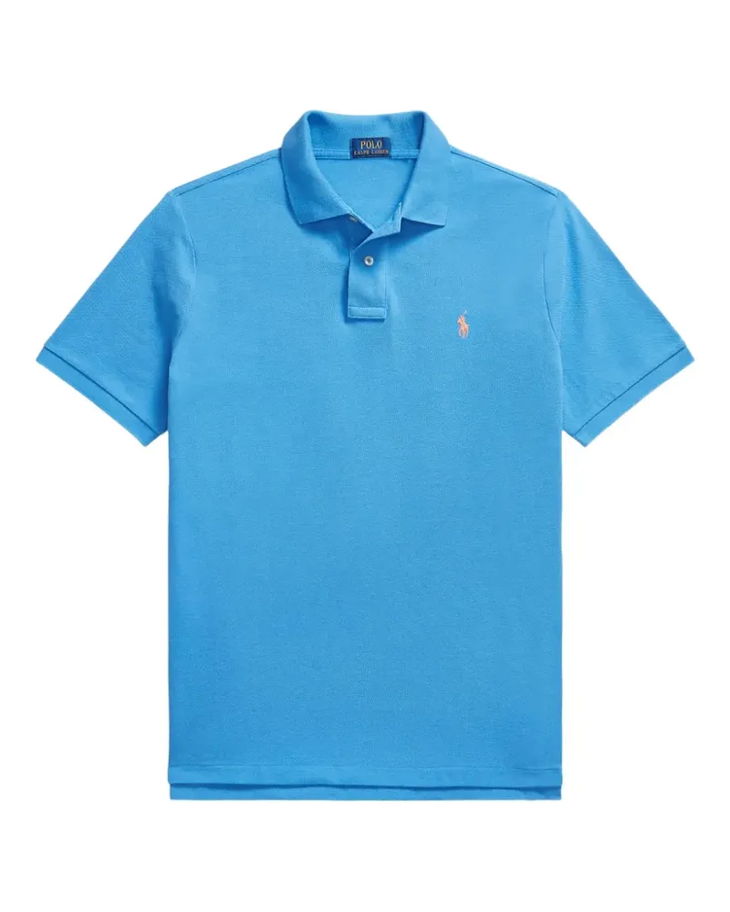 Ralph Lauren logo-embroidered piqué polo shirt - Blau Blau