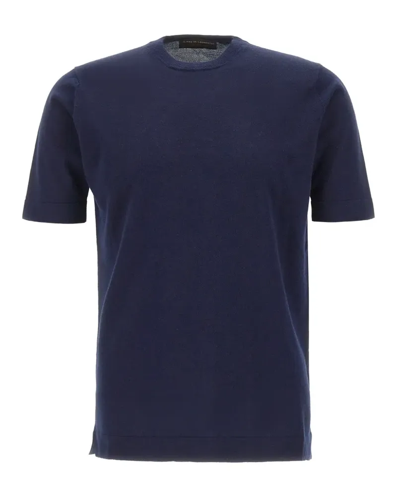 Filippo de Laurentiis Gestricktes T-Shirt - Blau Blau
