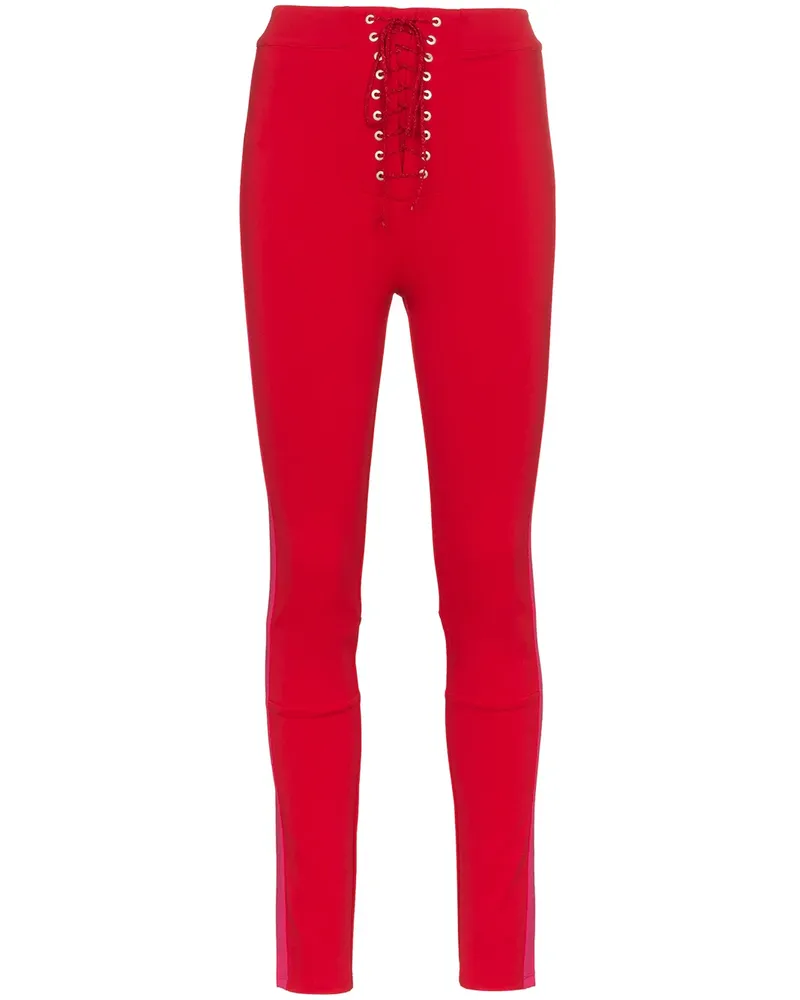 Unravel Skinny-Hose mit Schnürung - Rot Rot