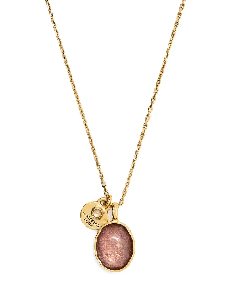 Goossens Paris Talisman Halskette mit Cabochon - Gold Gold