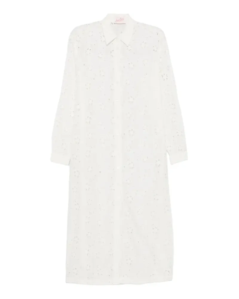 MC2 Saint Barth Kleid mit Lochstickerei - Weiß Weiß