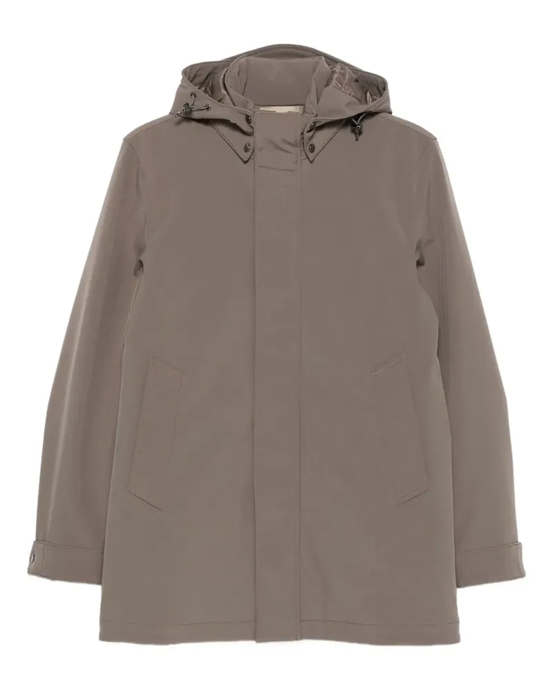 Woolrich hooded buttoned coat - Grau Grau