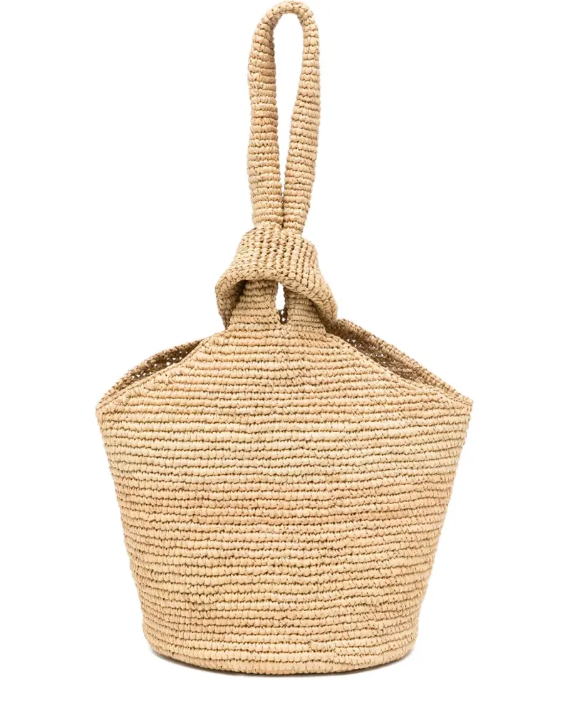 Sensi Studio Tasche aus Raffiabast - Nude Nude