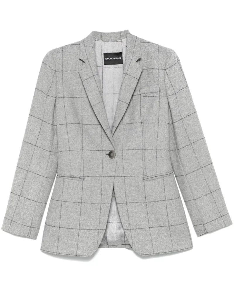 Emporio Armani Kariertes Sakko - Grau Grau
