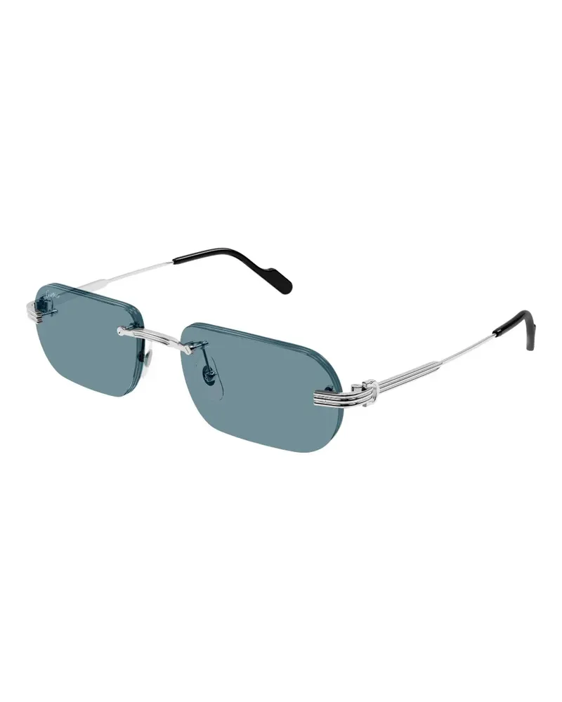 Cartier Sonnenbrille mit rundem Gestell - Grau Grau