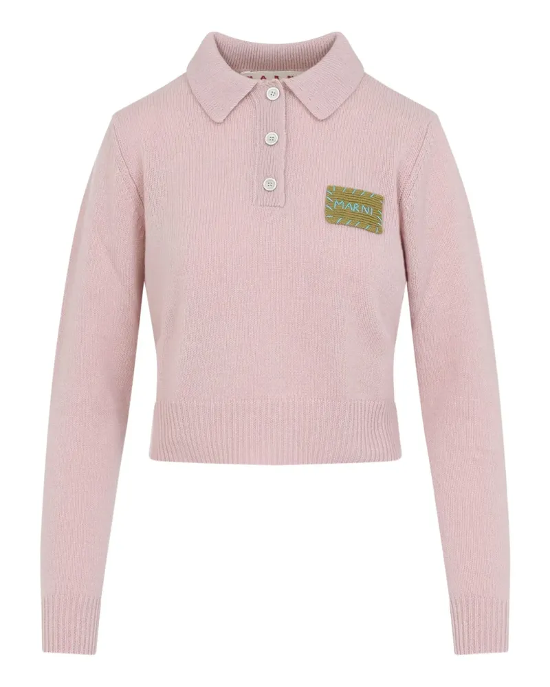 Marni Poloshirt mit Logo-Applikation - Rosa Rosa