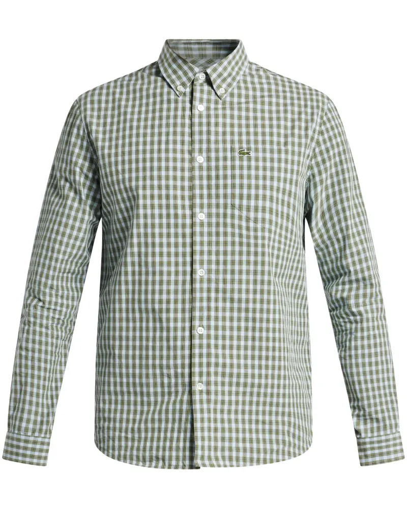 Lacoste Kariertes Popeline-Hemd - Grün Grün