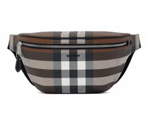 Karierte Gürteltasche - Braun