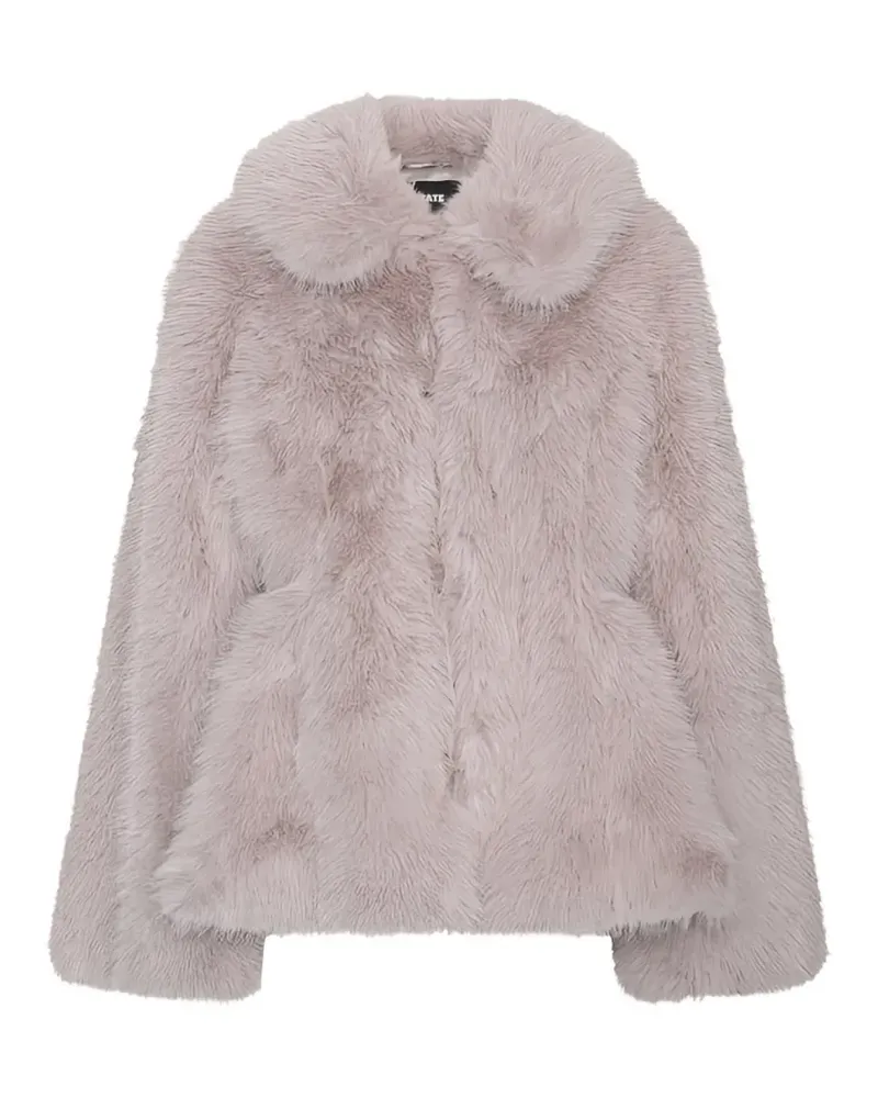 ROTATE Birger Christensen Ausgestellte Jacke aus Faux Fur - Rosa Rosa