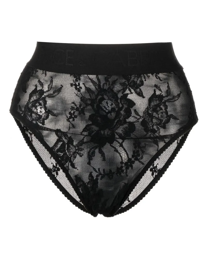 Dolce & Gabbana Slip mit Spitze - Schwarz Schwarz