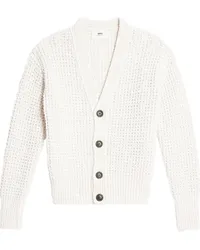 AMI Paris Cardigan mit V-Ausschnitt Weiß