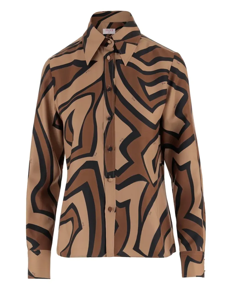 Emilio Pucci Gemustertes Hemd - Nude Nude