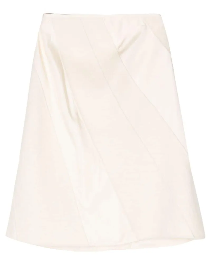 Jil Sander Midirock mit Einsätzen - Nude Nude