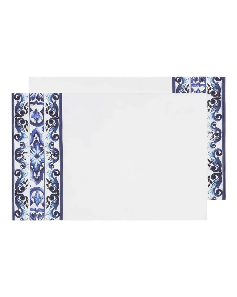 Dolce & Gabbana Kissenbezüge aus Baumwolle (2er-Set) - Weiß Weiß