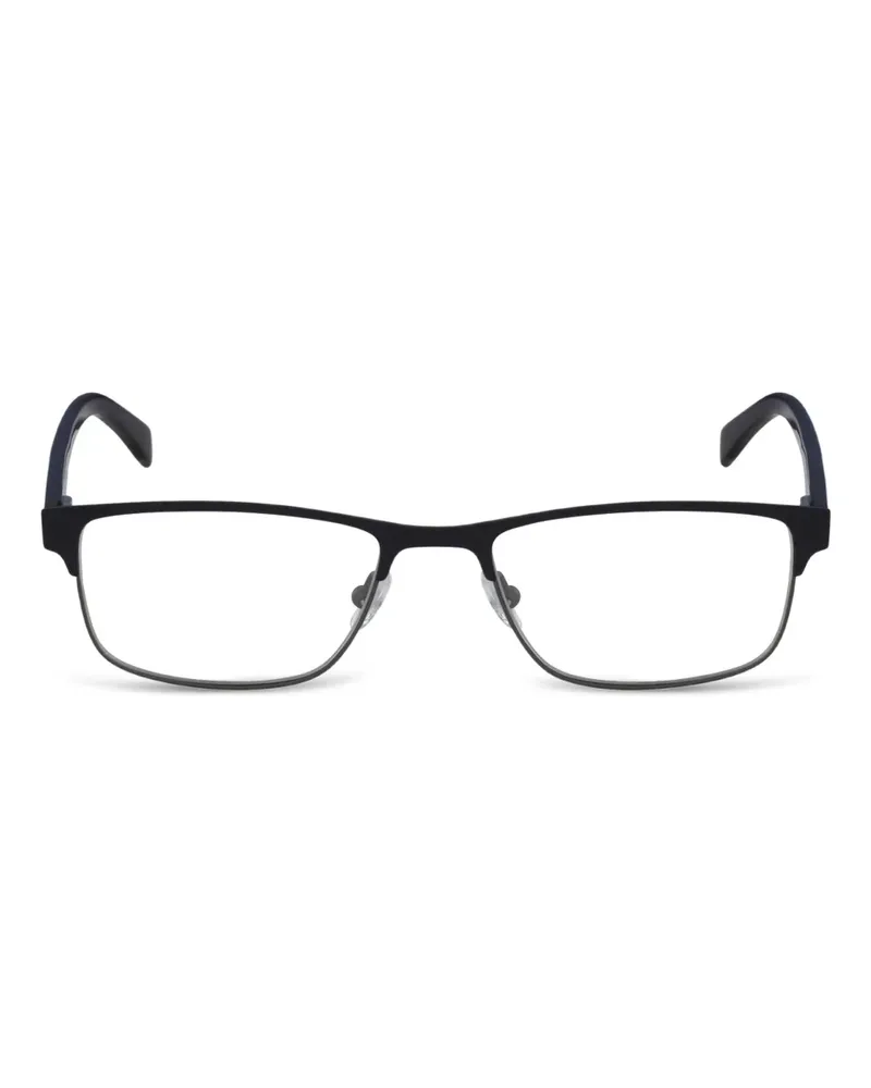 Lacoste Eckige Brille aus Metall - Blau Blau