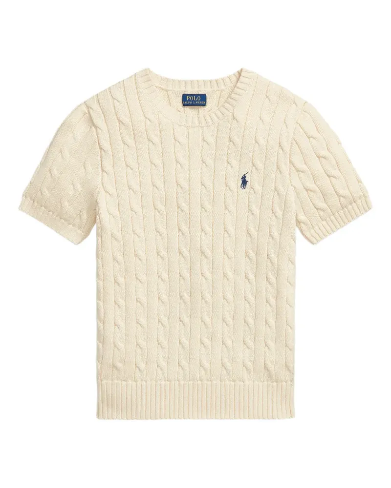 Ralph Lauren T-Shirt mit Zopfmuster - Nude Nude