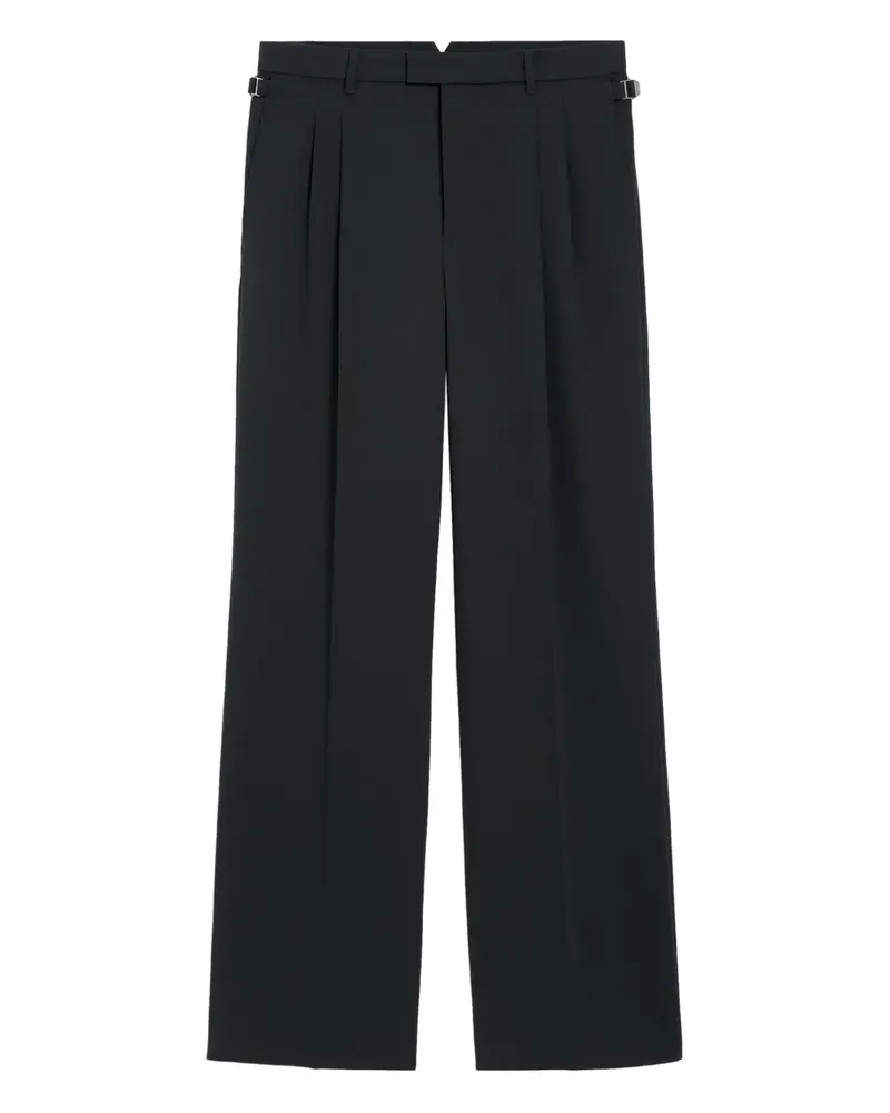 AMI Paris Wide-Leg-Hose mit Bundfalten - Schwarz Schwarz