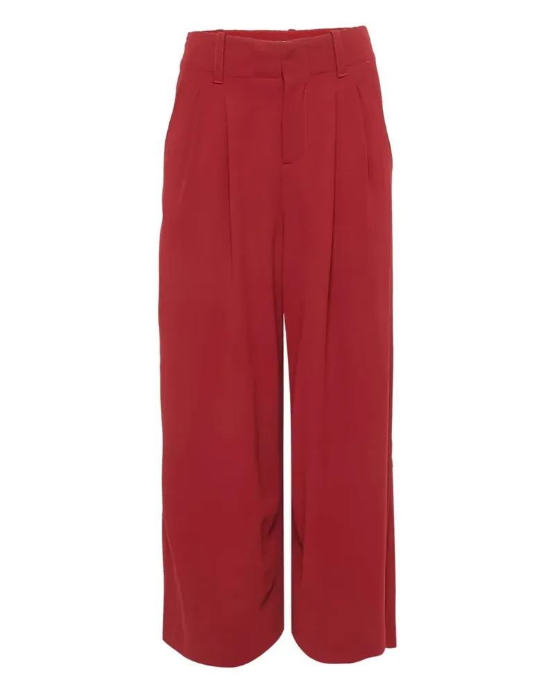 Alice + Olivia Wide-Leg-Hose mit Bundfalten - Rot Rot