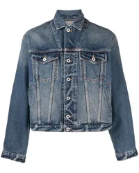 Kenzo Klassische Cropped-Jeansjacke Blau