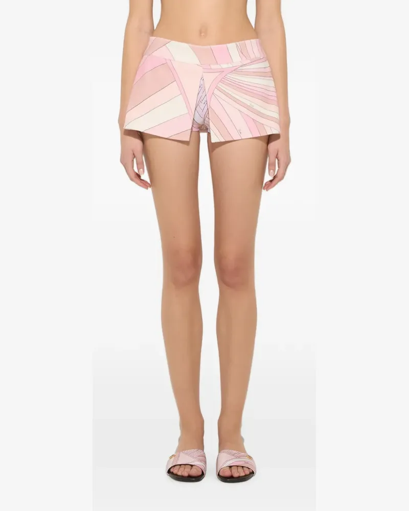 Emilio Pucci Frottee-Shorts mit Iride-Print - Rosa Rosa