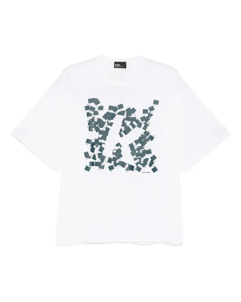 kolor T-Shirt mit grafischem Print - Weiß Weiß