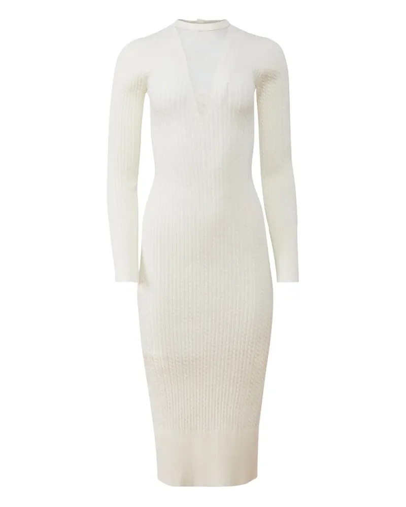 Fleur Du Mal Quinn Midikleid mit Zopfmuster - Nude Nude
