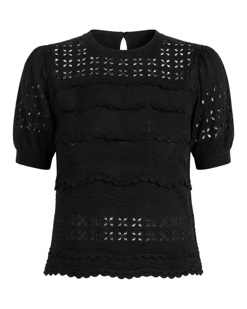 Ulla Johnson Marcelena broderie-anglaise top - Schwarz Schwarz