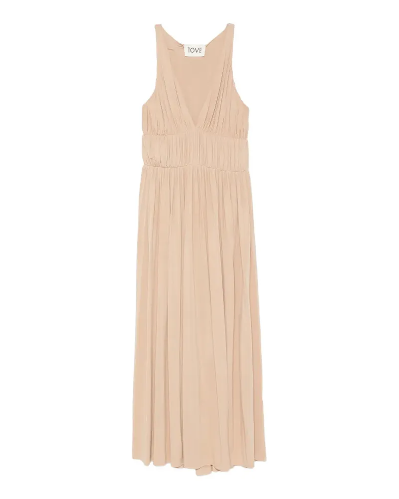 TOVE Ouida pleated maxi dress - Nude Nude