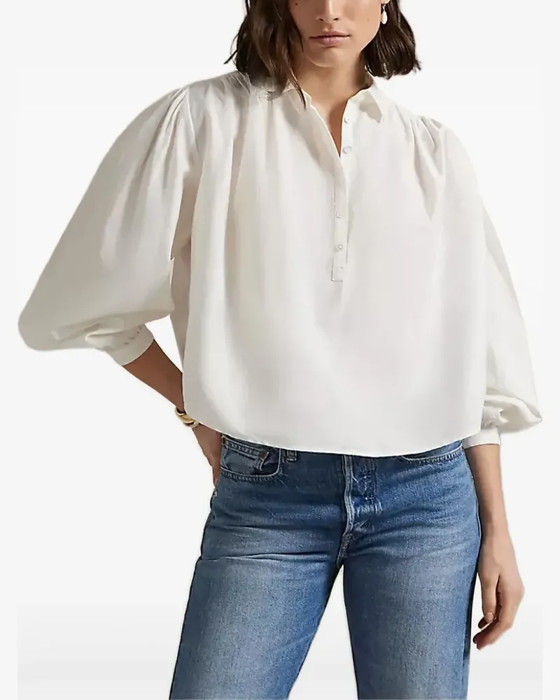 Ralph Lauren Bluse mit Ballonärmeln - Weiß Weiß
