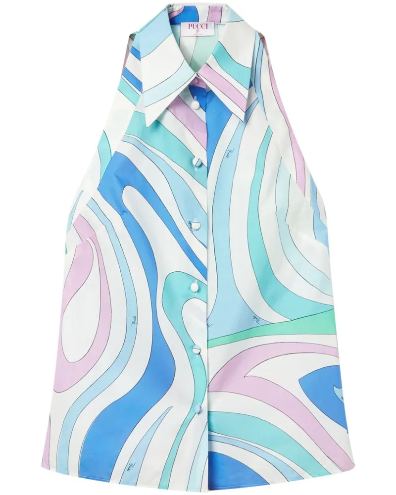 Emilio Pucci Top mit Marmo-Print - Weiß Weiß