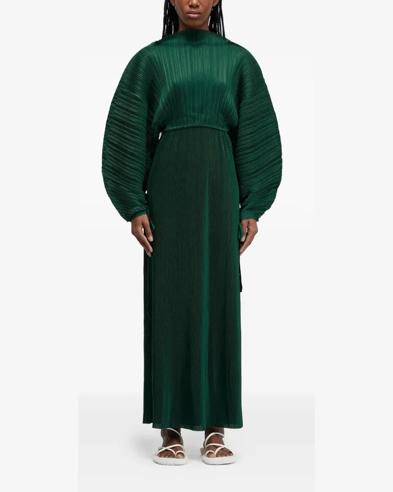 Osklen Langes Raglankleid mit Falten - Grün Grün