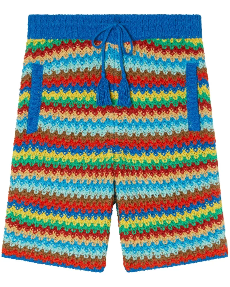 Alanui Gehäkelte Over the Rainbow Shorts - Blau Blau