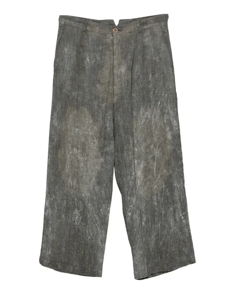 Studiorundholz Gestreifte Hose - Grau Grau