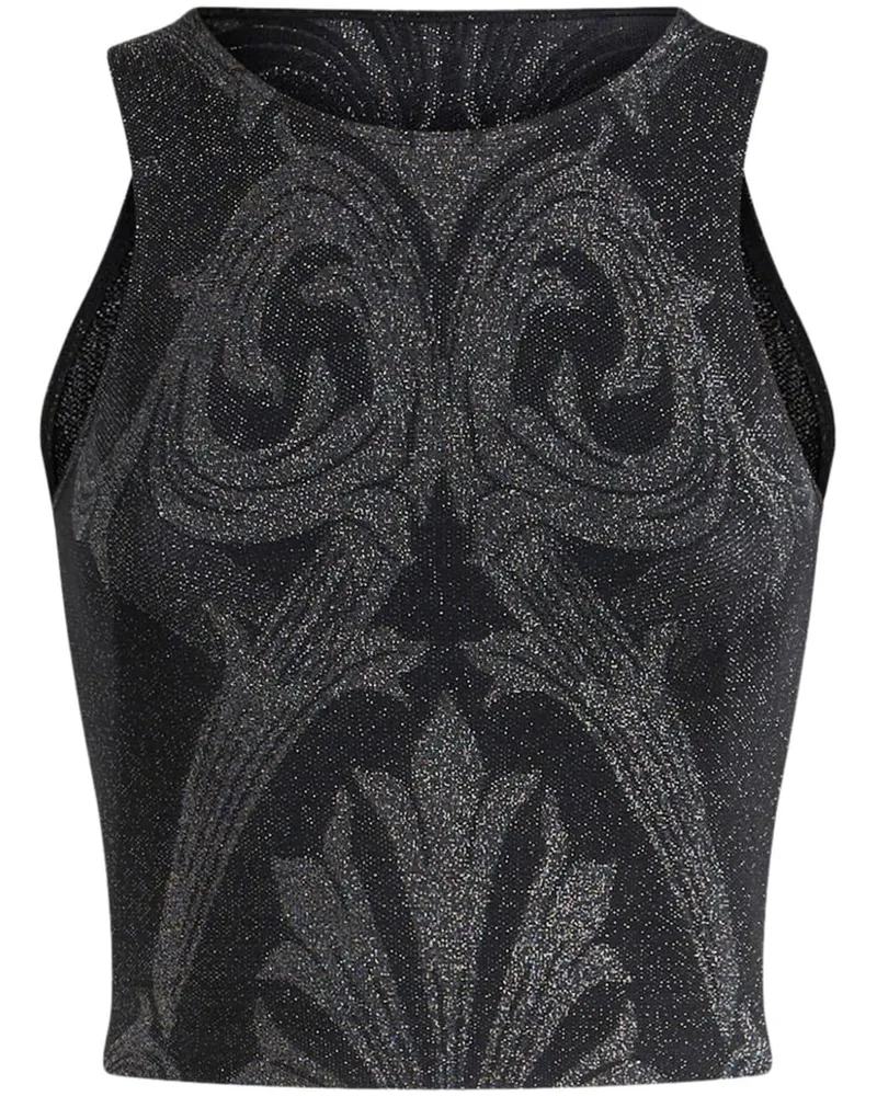 Etro Jacquard-Tanktop im Metallic-Look - Schwarz Schwarz