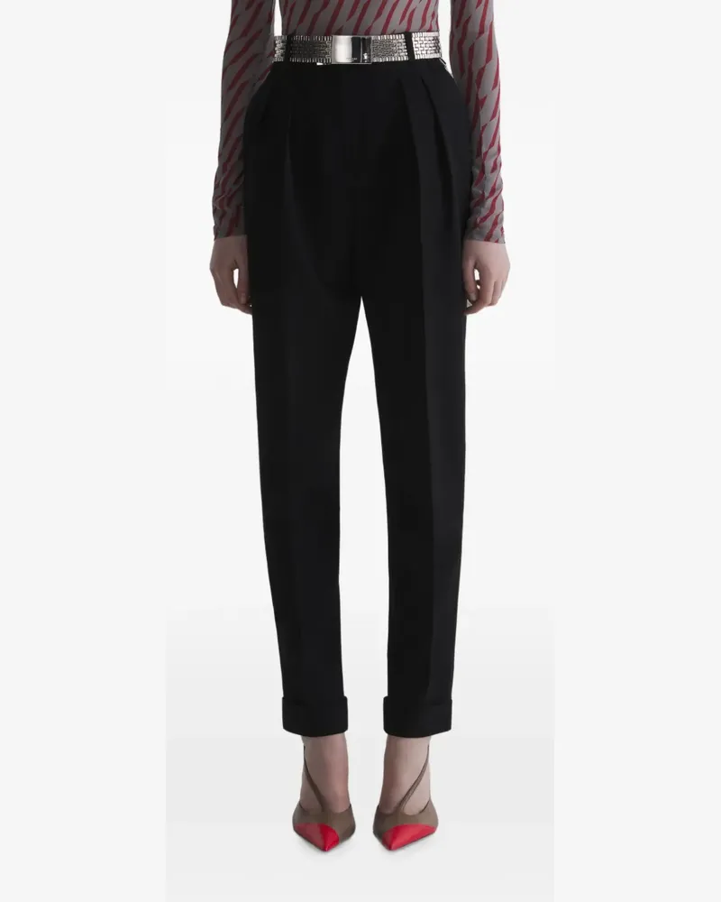Thierry Mugler Schwarze Karottenhose Schwarz
