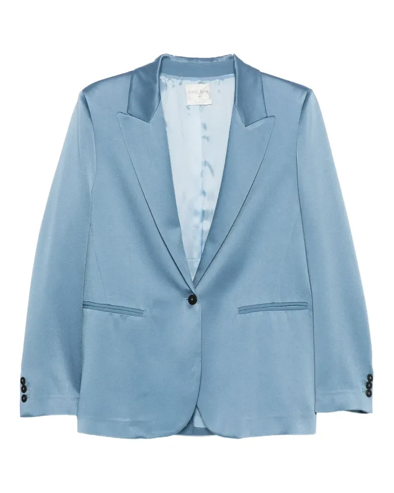 forte_forte Einreihiges Sakko mit steigendem Revers - Blau Blau