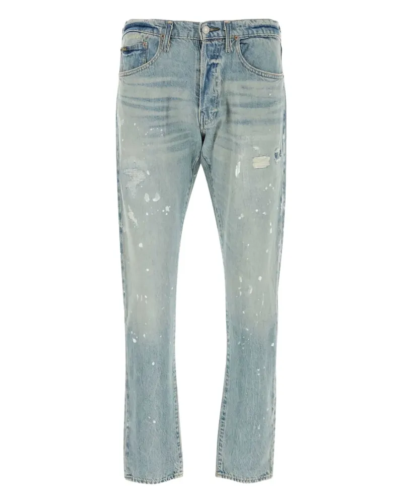 Ralph Lauren Gerade Jeans mit Farbklecks-Print - Blau Blau