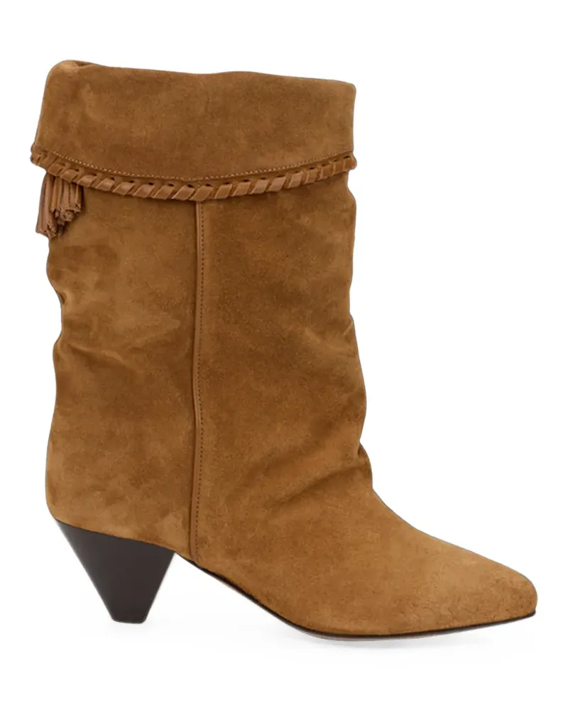 Isabel Marant Dalby Stiefel mit geflochtenem Besatz - Braun Braun
