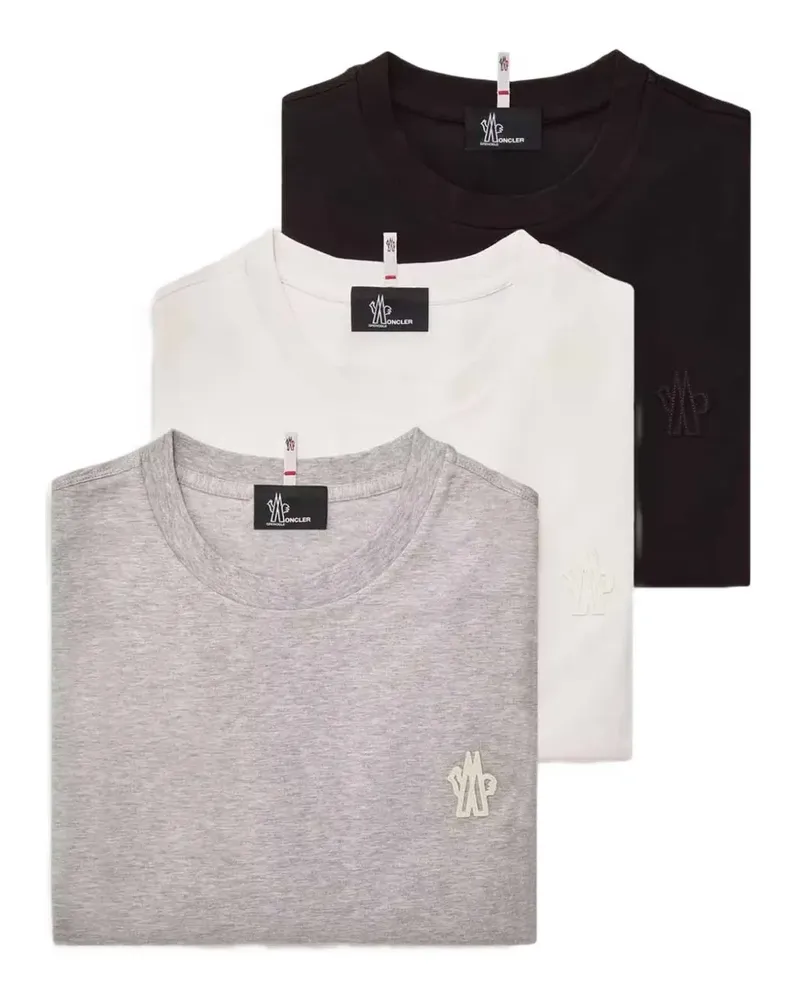 Moncler logo round-neck T-shirt (set of three) - Grau Grau