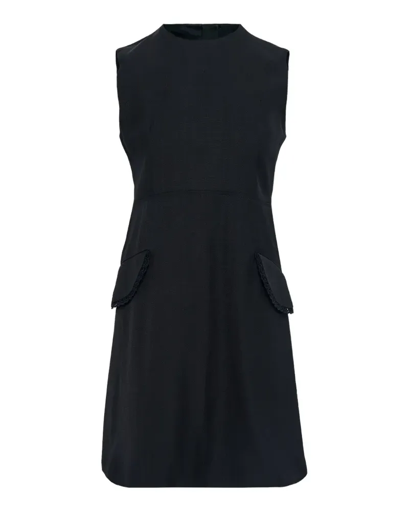 Jil Sander Pocket Minikleid mit Spitzenbesatz - Schwarz Schwarz