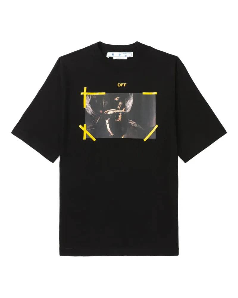 OFF-WHITE T-Shirt mit Caravaggio-Print - BLACK WHITE Black
