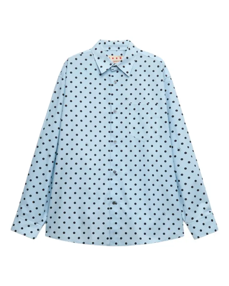 Marni cotton poplin shirt - Blau Blau