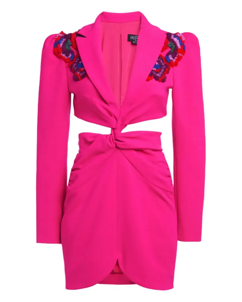Pat Bo Posh crepe cut-out mini dress - Rosa Rosa