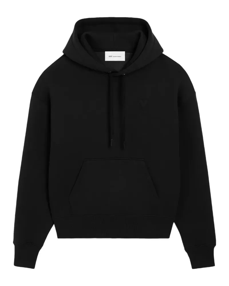 AMI Paris Hoodie aus Baumwolle mit Ami de Coeur-Prägung - Schwarz Schwarz