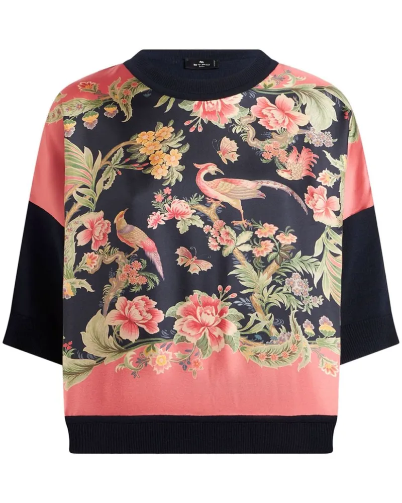 Etro T-Shirt mit Einsätzen - Schwarz Schwarz