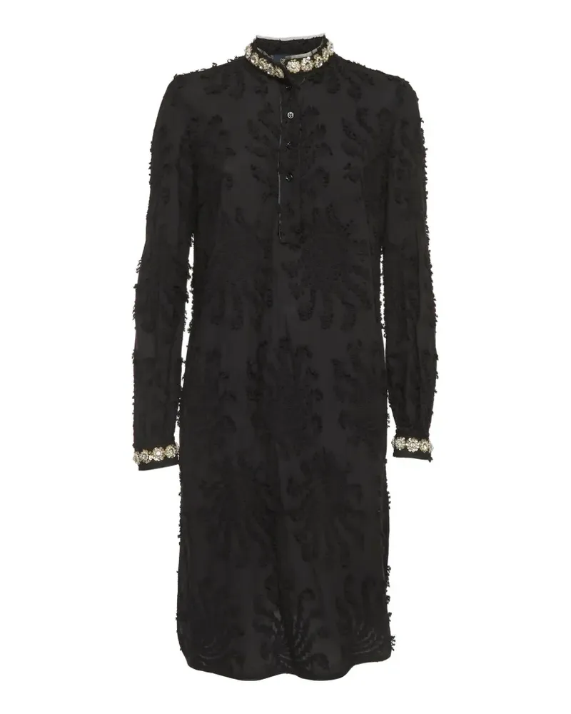Roberto Cavalli embellished cotton mini dress - Schwarz Schwarz