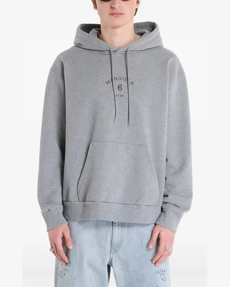 Maison Margiela logo-print hoodie - Grau Grau